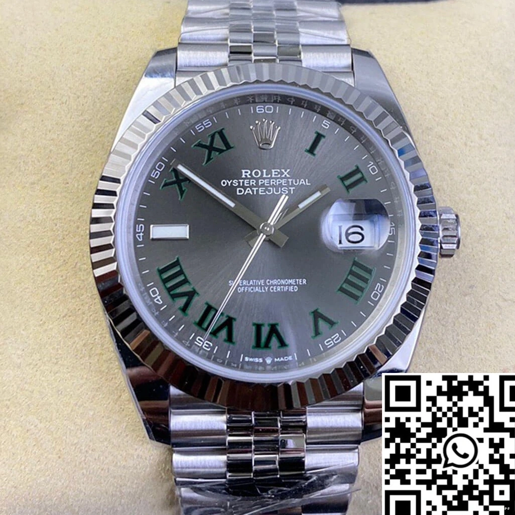 M126334-0022 Clean Dial Grey Rolex Datejust Factory 0901